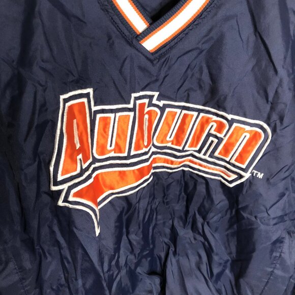 Vintage Starter Auburn Tigers Pullover V-Neck Jacket Windbreaker 90s Mens Medium - Picture 8 of 12